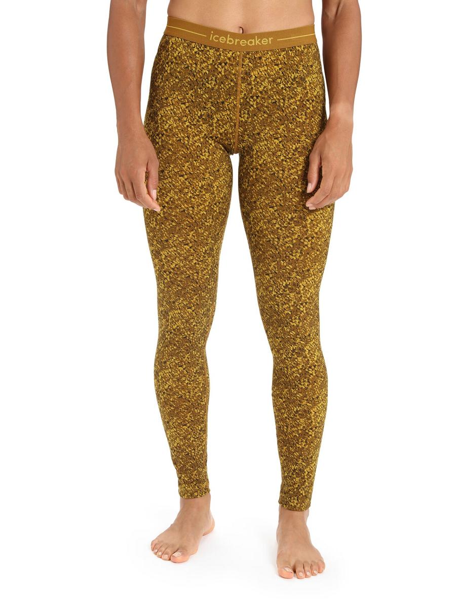 Une pièce Icebreaker Merino 200 Oasis Leggings Lichen Femme Doré | FR 1795BEXC